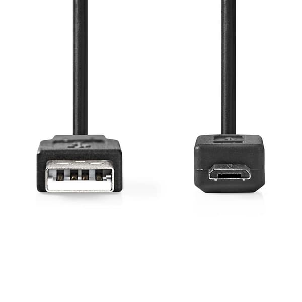 Nedis USB-kabel | USB 2.0 | USB-A Han | USB Micro-B han | 480 Mbps | Nikkelplateret | 2.00 m | Runde | PVC | Sort | Box