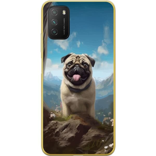 Mobildeksel til Xiaomi Poco M3  med Glad Hund motiv