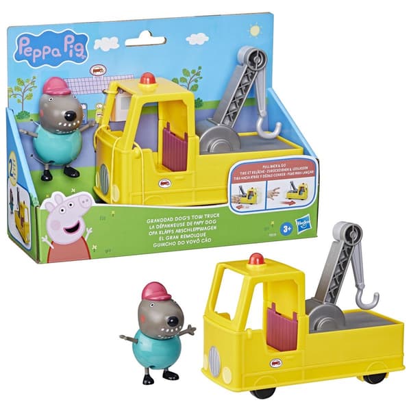 Hasbro Peppa Pigs bestefar hunder tauebil