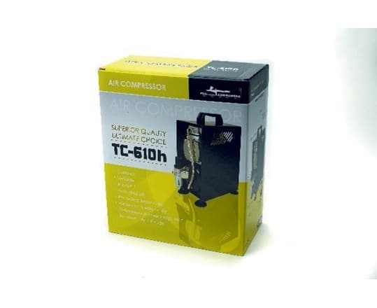 Airbrush Compressor, 23-28lpm, 60psi, TC-610H+