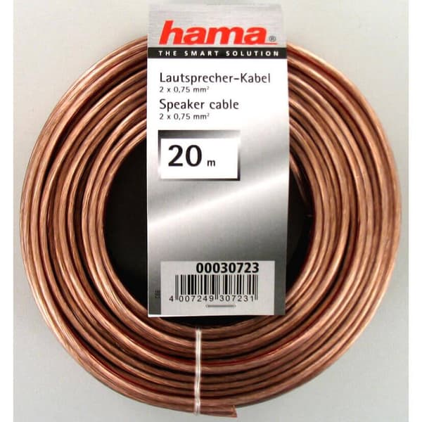 Hama lerkabel 2x0,75/20m