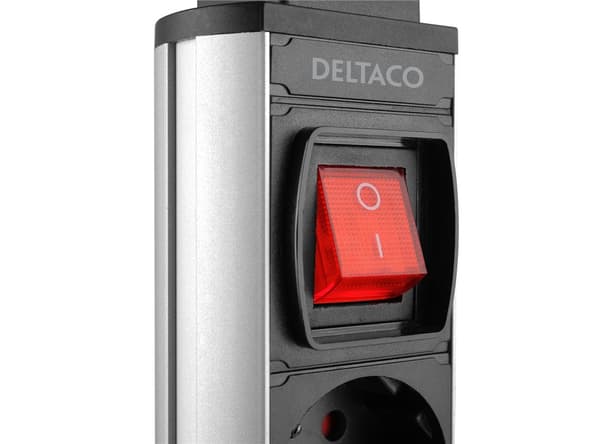 DELTACO Office Tabletop Pop-Up Power Strip with Surge Protector