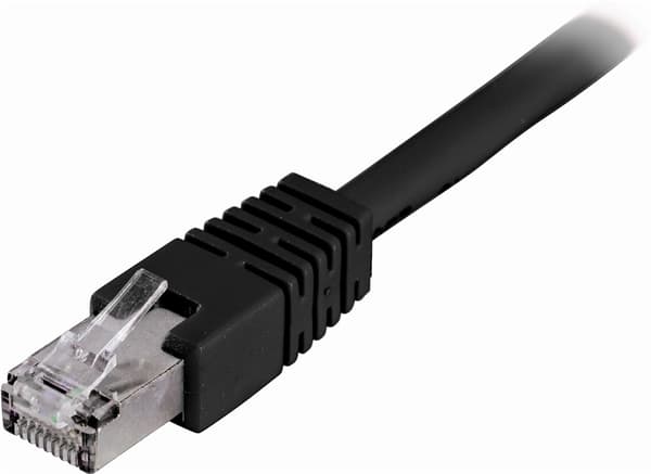 DELTACO F/UTP Cat6 patchkabel, LSZH (Low smoke zero halogen), 7m, sort