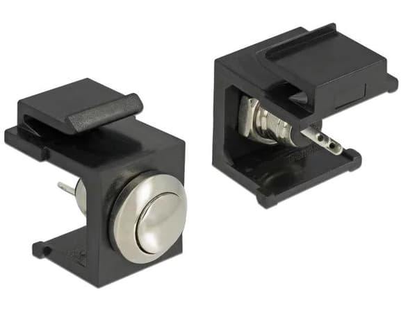 DeLOCK Keystone Trykknapp svart