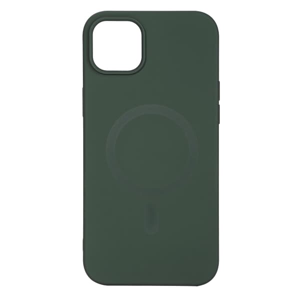 Essentials iPhone 14 Plus Mag bakdeksel i silikon, grønn