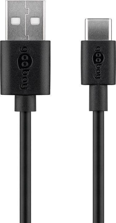 Goobay USB-C 5 W oplader + kabel, 1 m, sort