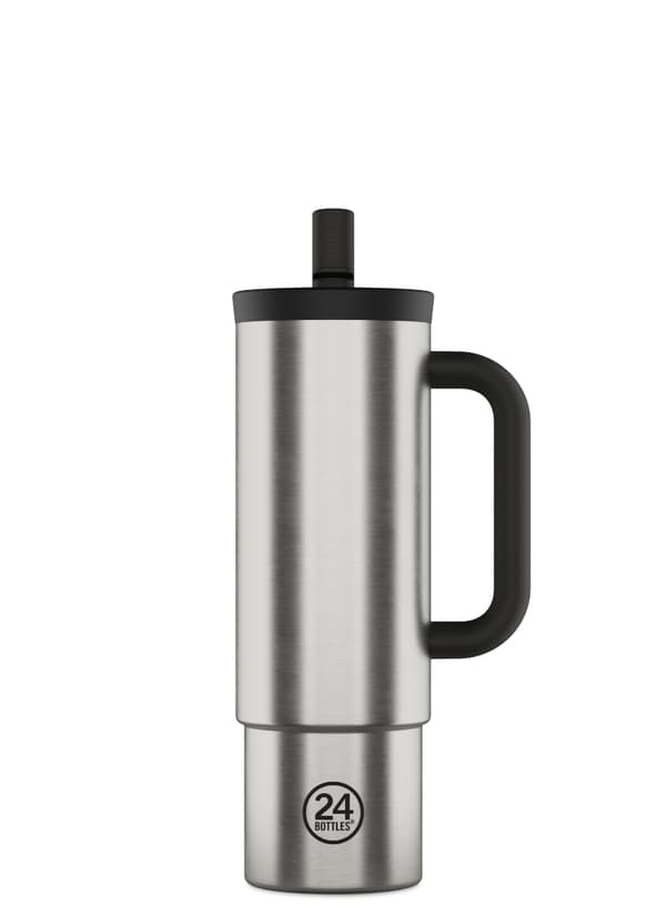 24Bottles Straw Cup – børstet stål – 800 ml