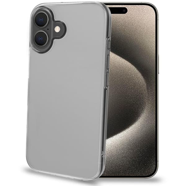 Celly Gelskin TPU-deksel iPhone 16 Transparent