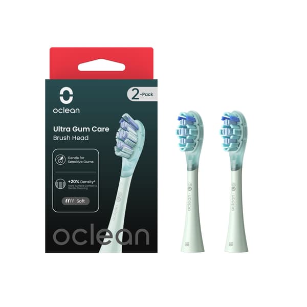 Oclean Harjaspää Ultra Gum Care 2 Kpl Vihreä