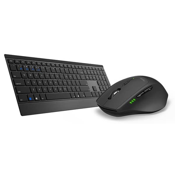 Rapoo Tastatur/Mus Sæt 9500M Multi-Mode Trådløst Sort