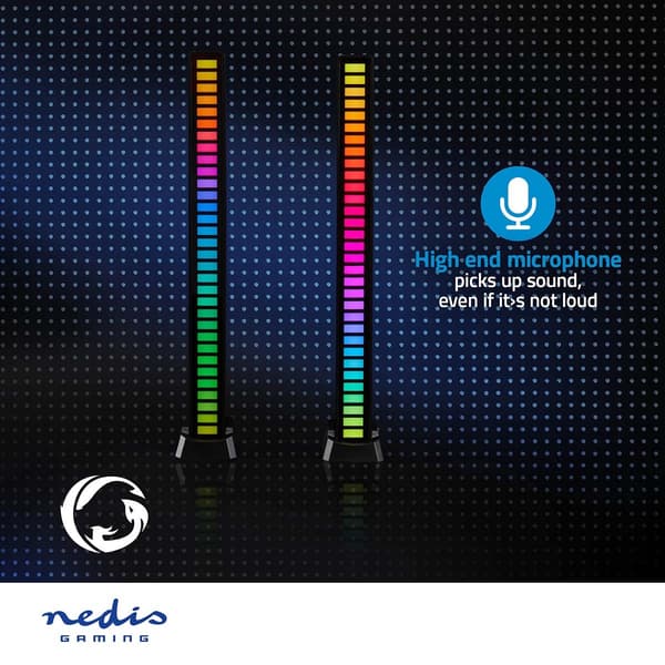 Nedis Gaminglys | RGB | Batteri | Indretning: Desktop / Notebook | Sort