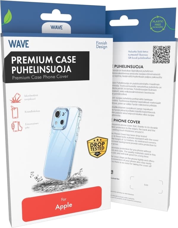 Wave Premium Case för iPhone SE (2022 / 2020) / 8 / 7 / 6s / 6, transparent