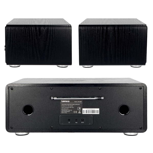 Lenco Internet / DAB+ / FM-radio med cd-afspiller og Bluetooth® Sort