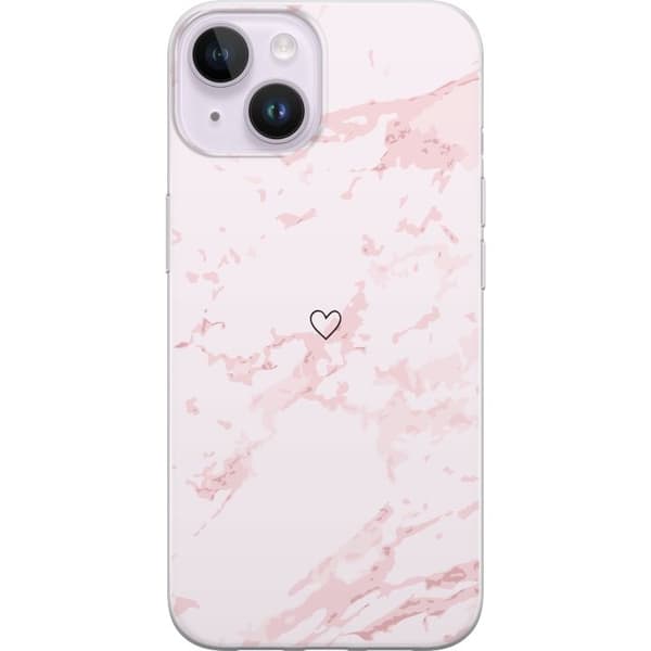 Mobildeksel til Apple iPhone 15 Plus med Rosa Hjerte motiv