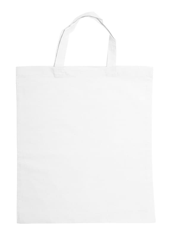 Nightingale Tote Bag 150g Kort håndtak Hvit