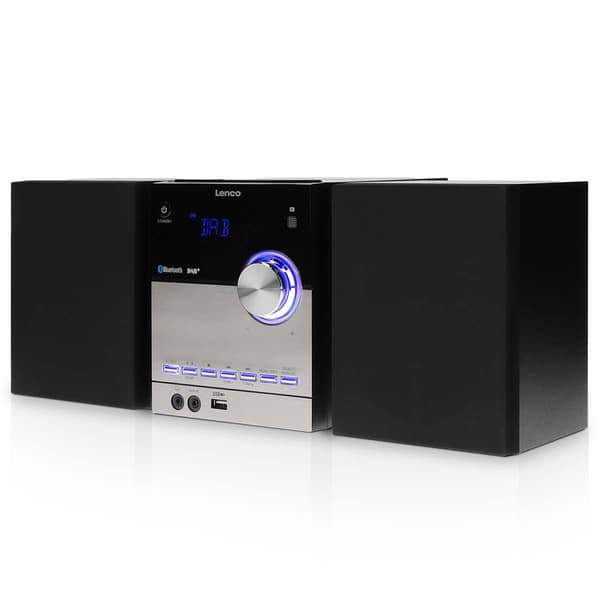 Lenco Mikrosæt med DAB+/FM/CD/Bluetooth® & USB-afspiller - Sort