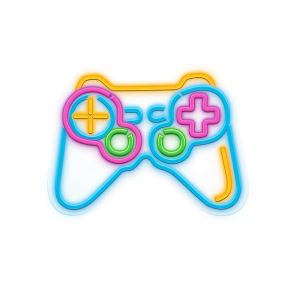 NEOLIA Neon LED-kyltti - Gamepad, monivärinen, himmennettävä