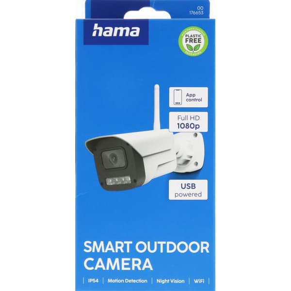 Hama Smart Overvåkingskamera Utendørs Nattsyn Hvit