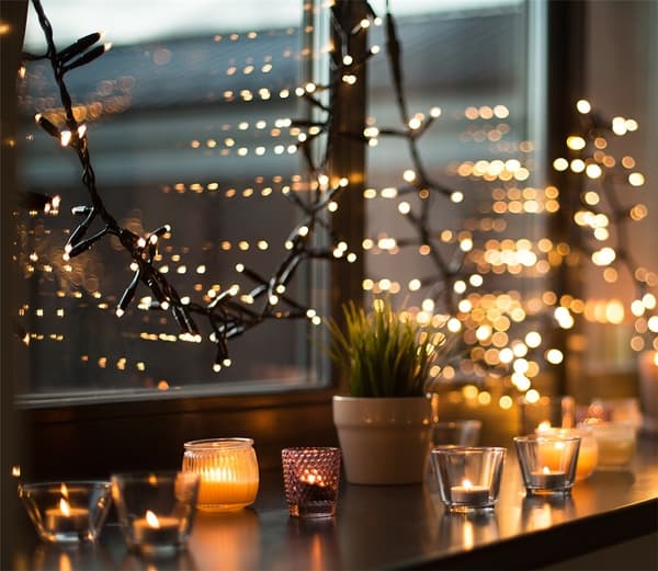 Lyskæde, 5 m, 40 LED, transformator, udendørs, varm hvid
