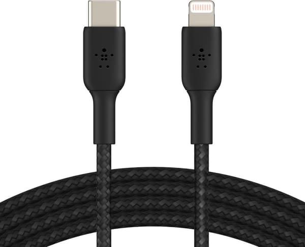 Belkin BOOST CHARGE™ Lightning - USB-C kaapeli punottu, 2m, musta