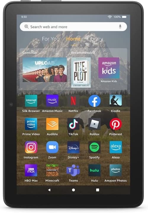Amazon Fire HD 8 tabletti 2022 8 HD-näyttö 64 GB - Musta