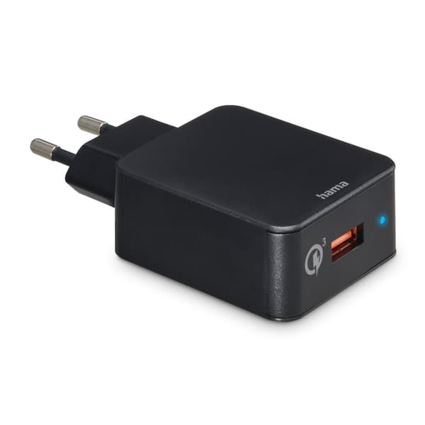Hama Fast Charger 1x USB-A Qualcomm 19.5w Sort