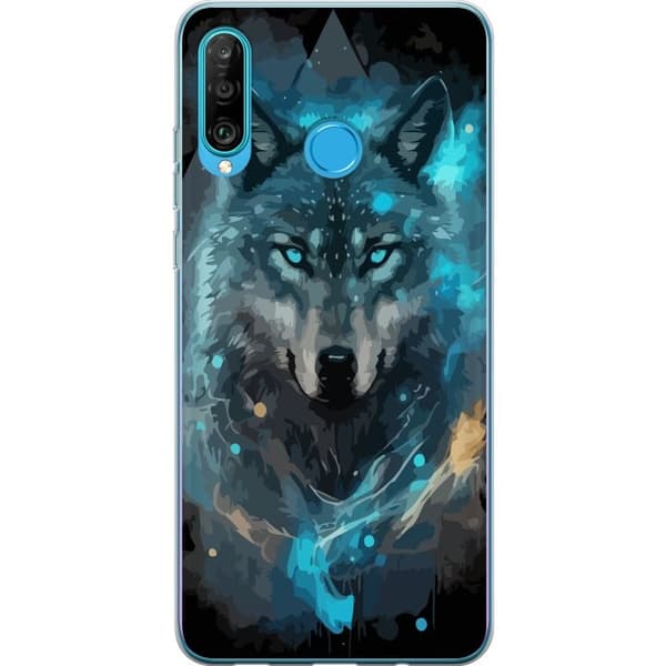 Mobildeksel til Huawei P30 lite med Ulve motiv