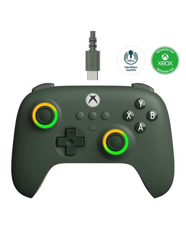 8Bitdo Ultimate C Wired kabelansluten spelkontroll, mörkgrön, Xbox