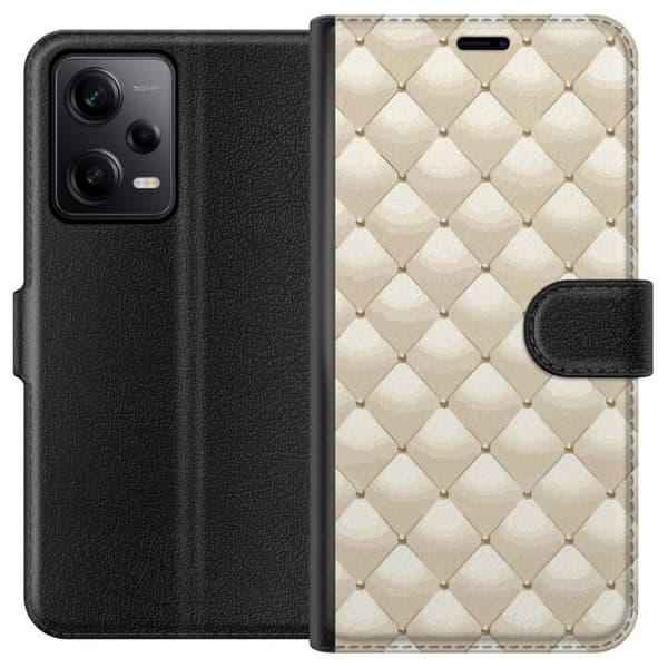 Tegnebogsetui til Xiaomi Redmi Note 12 Pro med Guldglans motiv