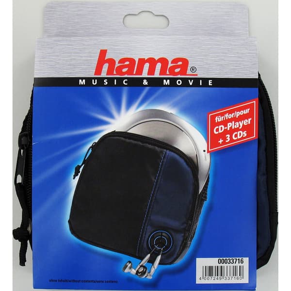 Hama CD-Afspiller Taske plads til 3x CD'ere Sort/Blå
