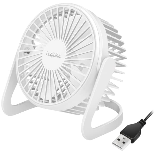 LogiLink USB-vifte Ø12,7 cm Hvit
