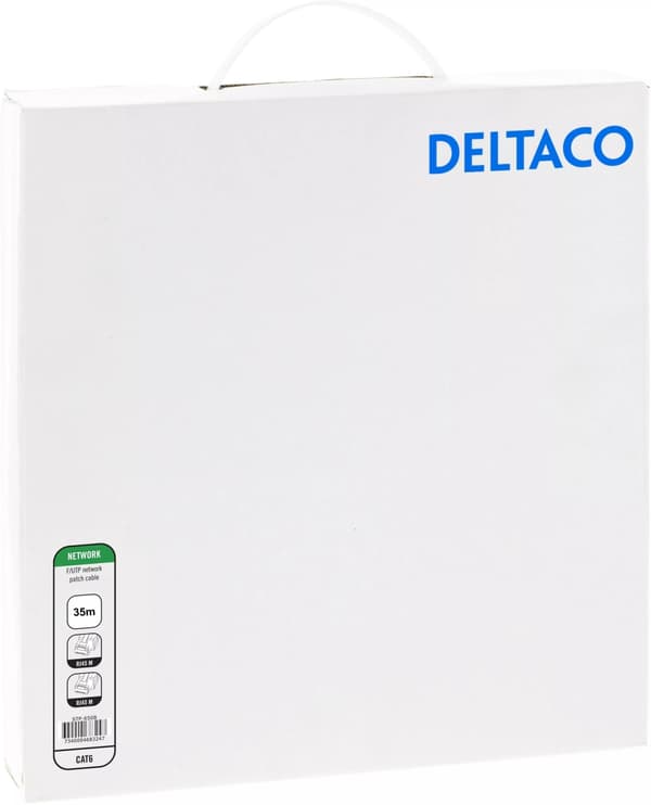 DELTACO F/UTP Cat6 patchkabel, 35m, grå