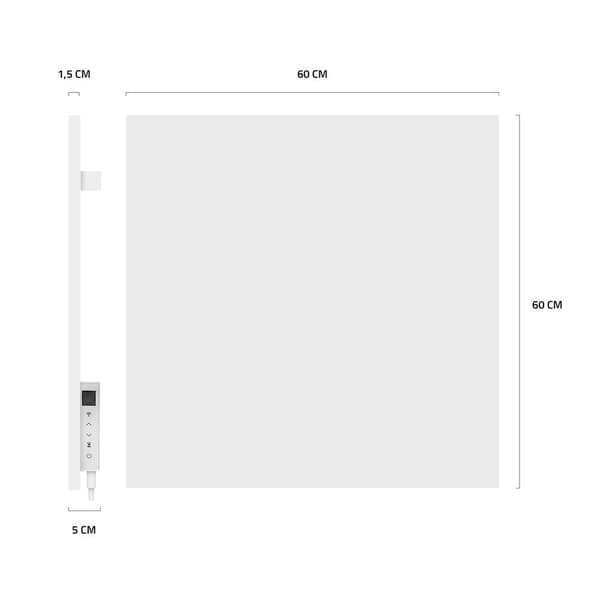 Hombli Smart Infrared Heater Metal Panel 350w White