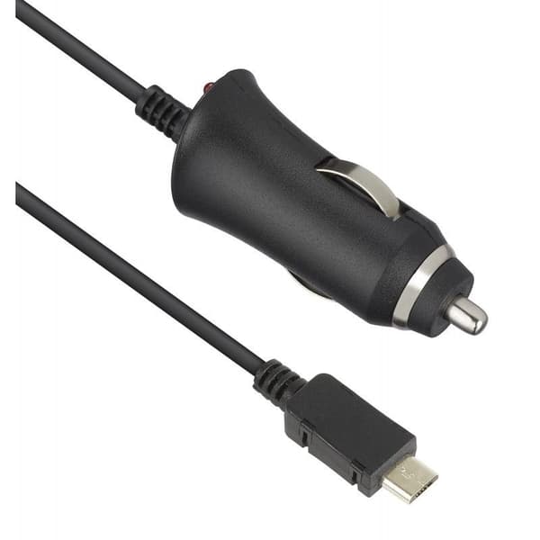Biloplader mikro-USB 0,7A, sort