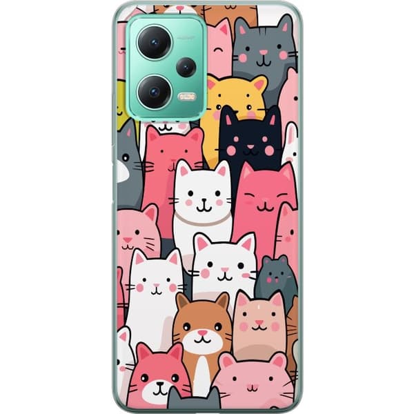 Mobildeksel til Xiaomi Redmi Note 12 med Kattmønster motiv