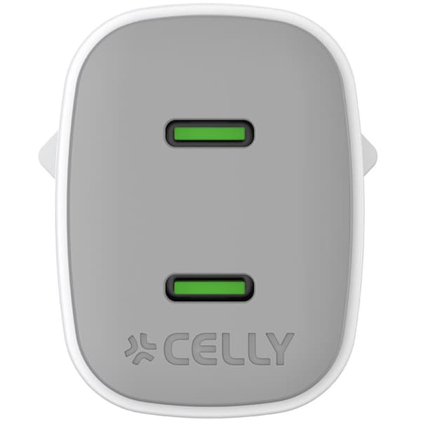Celly USB-laddare GaN 2 x USB-C PD 45W