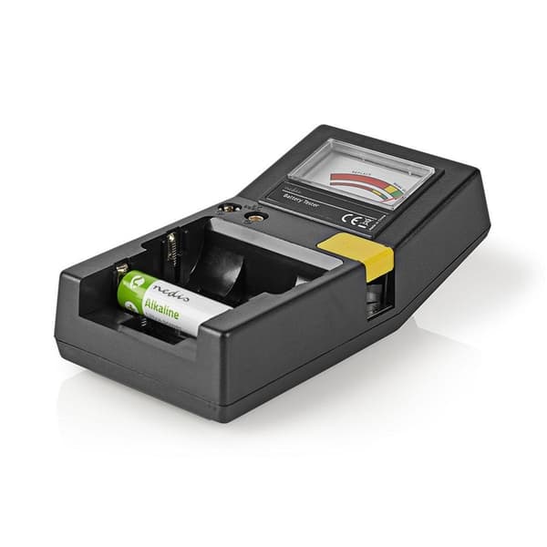 Nedis Battery Tester | 9V - AA - AAA - Button Cell - C - D | Svart