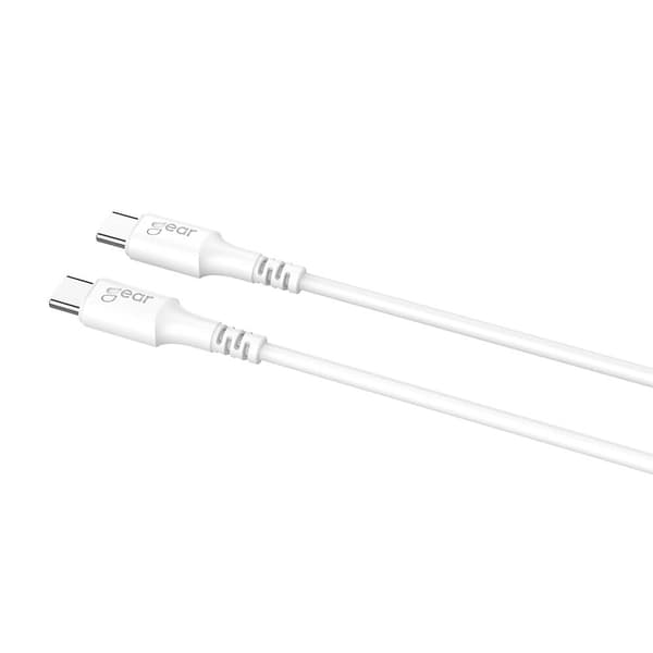 Gear Lader 220V 1xUSB-C Hvit PD/PPS 30W + Kabel USB-C til USB-C
