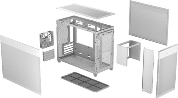 ASUS Prime AP201 Micro-ATX-kabinett, hvit