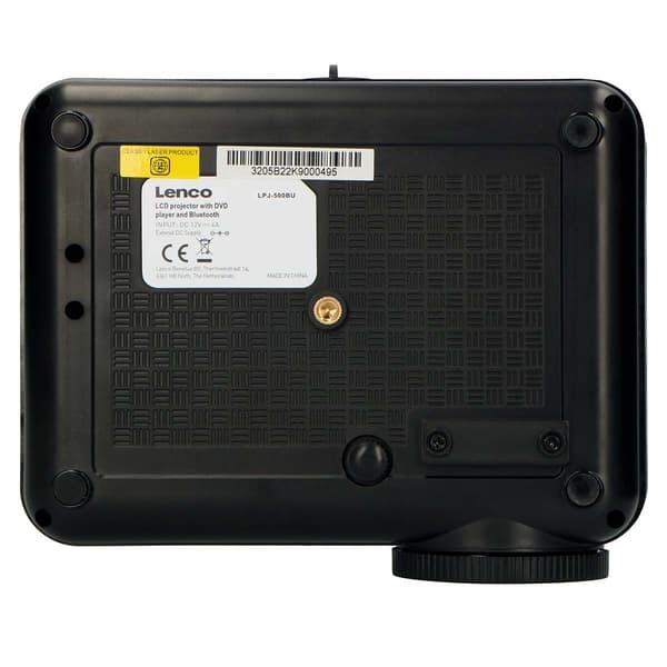Lenco LCD-projektor med dvd-afspiller og Bluetooth® Blue