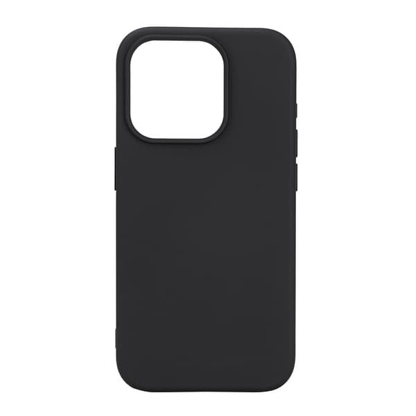 Essentials iPhone 15 Pro bakdeksel i silikon, svart