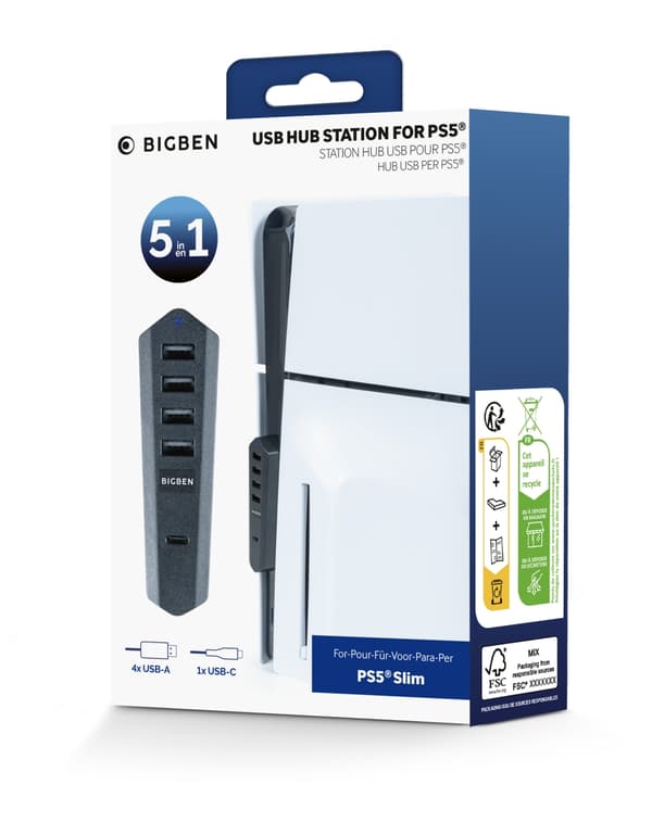 NACON USB-hub sort PS5 Slim