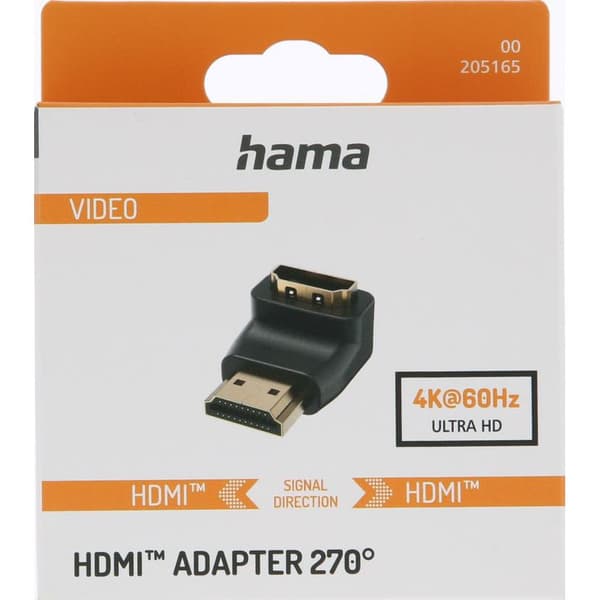 Hama Adapter Hdmi 270 Astetta Kultainen Musta