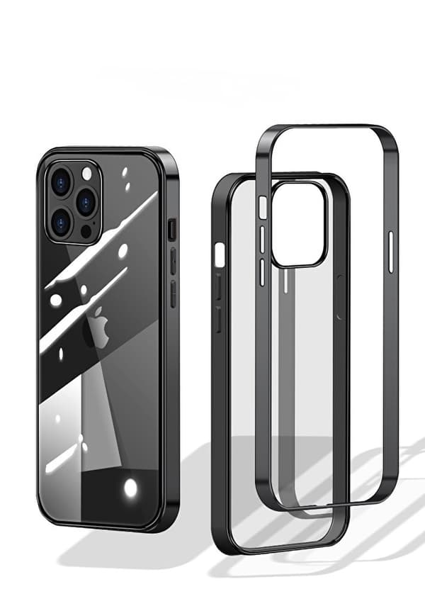 Stilfuldt etui med farvede kanter til iPhone 12 Mini