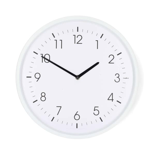 Nedis Väggklocka | Diameter: 360 mm | ABS | Tyst rörelse | Vit