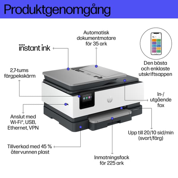 HP Bläckstråleskrivare Officejet Pro 8132E HP