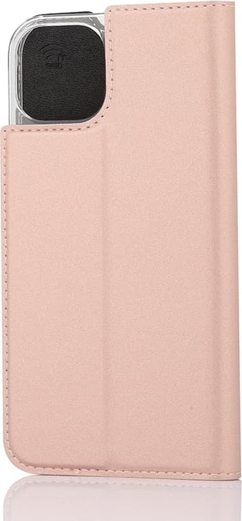 Wave BookCase -suojakotelo, iPhone 13, ruusukulta