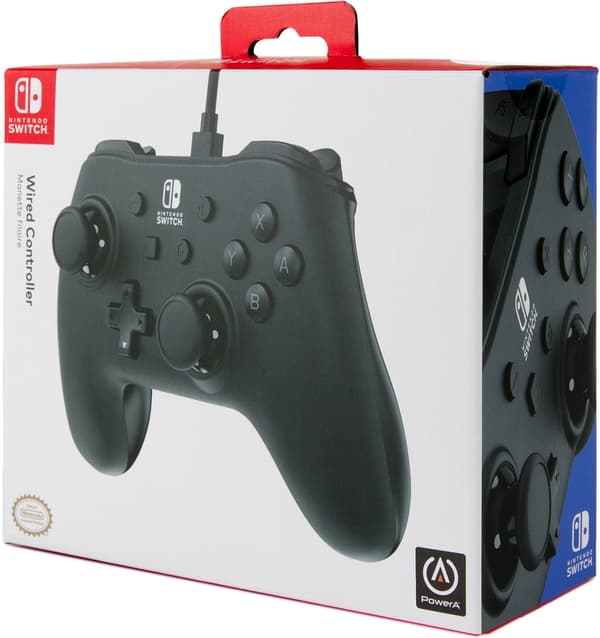 PowerA Wired Controller spillkontroller, svart, Switch