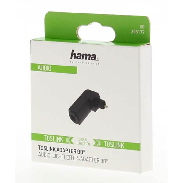 Hama Adapter ODT Toslink Plugg Til Stikkontakt Vinklet