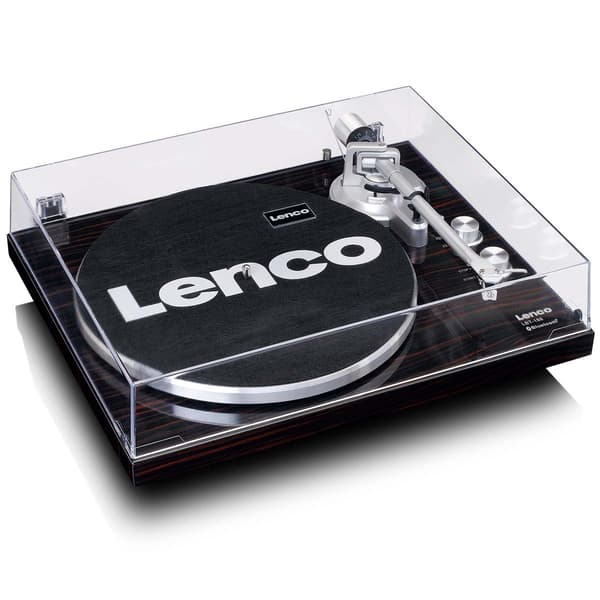 Lenco Levysoitin Bluetooth®-lähetyksellä Tummanruskea